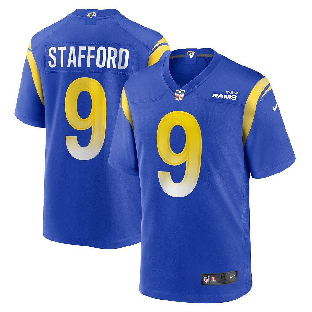 

Молодежная игровая майка Nike Matthew Stafford Royal Los Angeles Rams, цвет Lar Blue