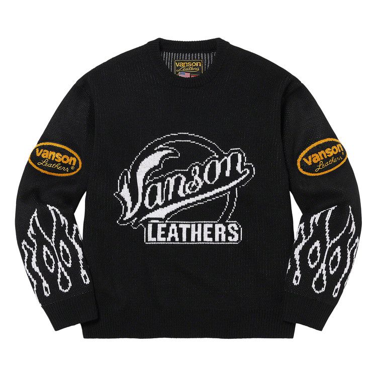 

Свитер Supreme x Vanson Leathers Sweater, Black