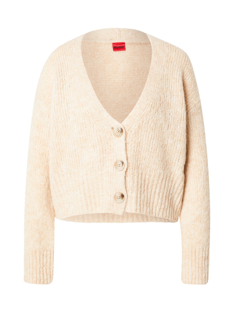 

Вязаный кардиган HUGO Knit Cardigan Sebania, бежевый