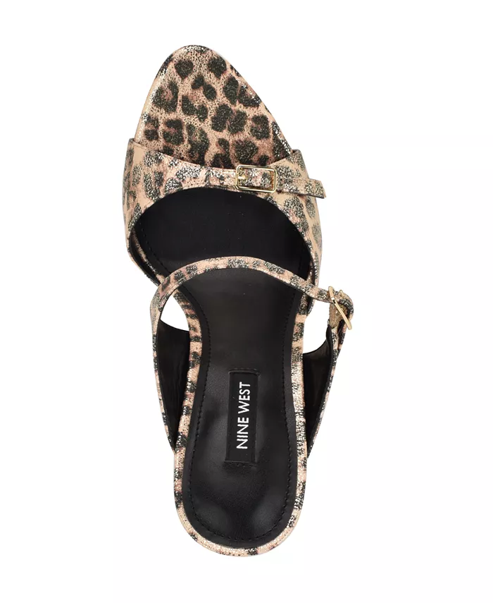 Женские босоножки Reida с открытым носком Nine West, золотой — фото 4