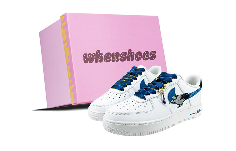 

Кроссовки Nike Air Force 1 Skateboard Shoes Women's Low-Top White Blue