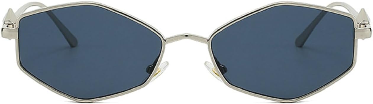 

Ретро-солнцезащитные очки для женщин и мужчин в винтажном стиле 90-х, модные многоугольные солнцезащитные очки, женские солнцезащитные очки синего и зеленого цвета mincl, C3