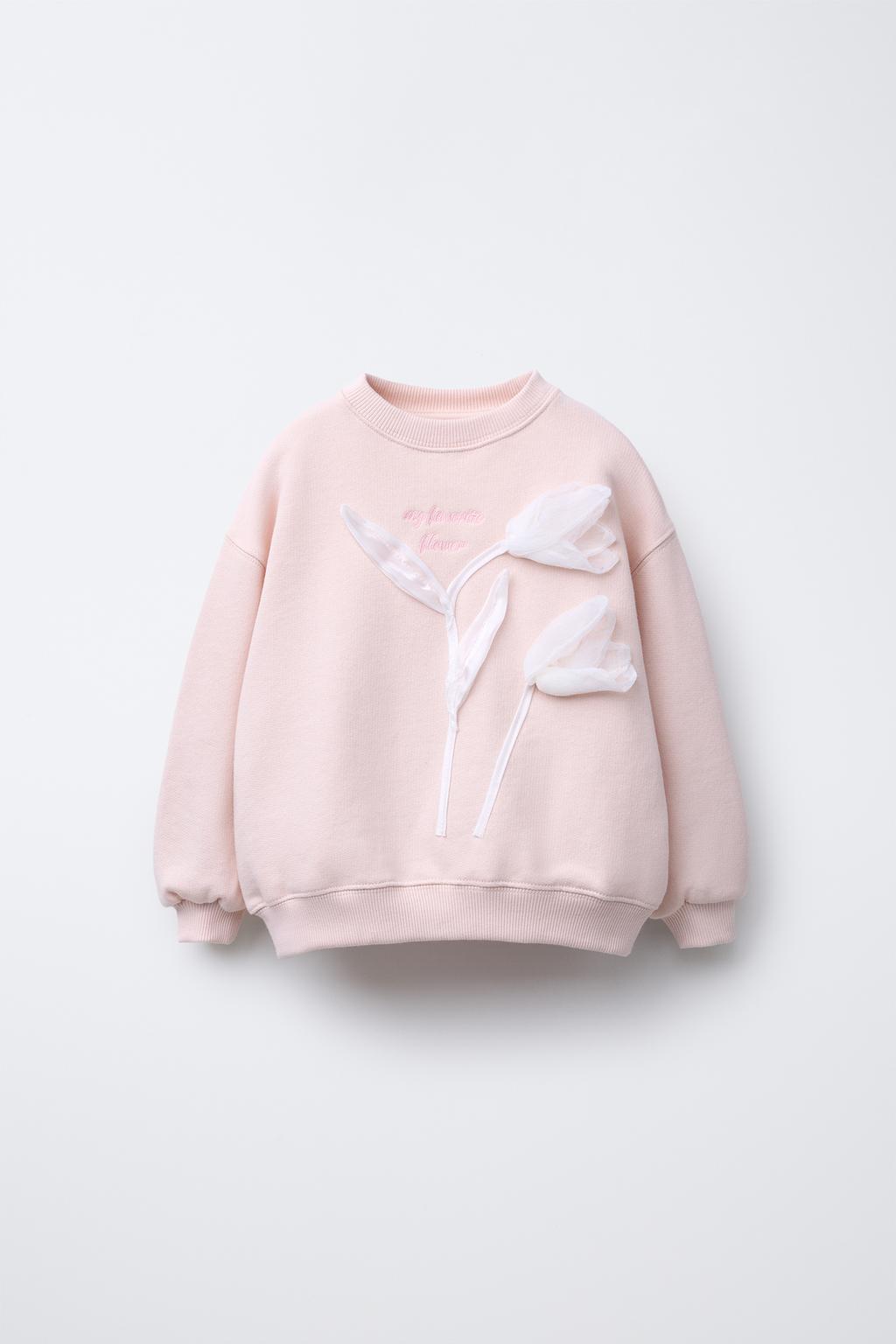

Толстовка-тюльпан из органзы ZARA, цвет Pastel pink