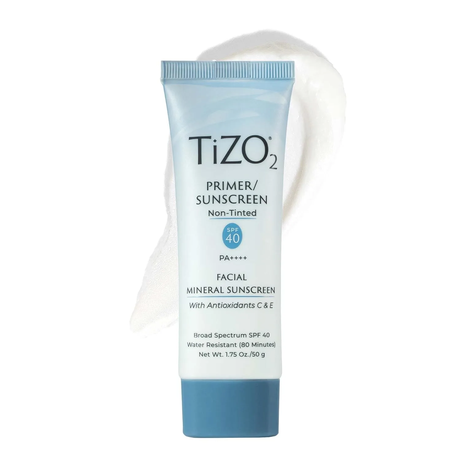 TiZO2 Минеральный солнцезащитный крем и праймер для лица, SPF 40, матовый, без отдушек, 50 г, Clear