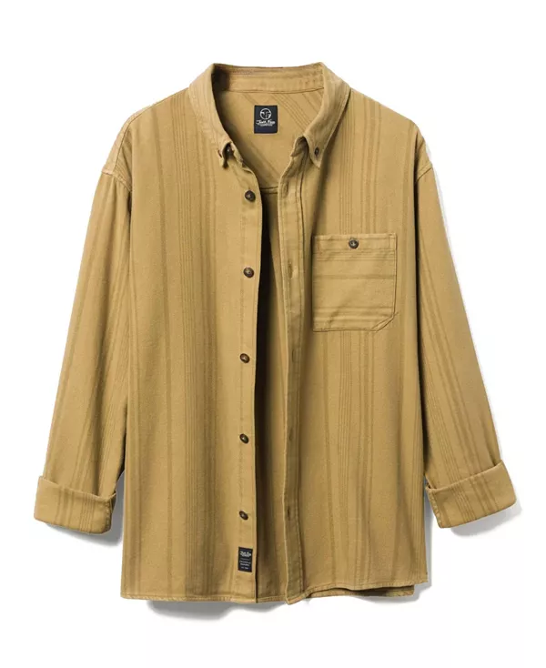 

Универсальная полосатая фланелевая рубашка Junk Food Clothing, желтый