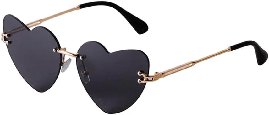 

Солнцезащитные очки «Кошачий глаз» с сердечками, для женщин и мужчин, забавные, с рисунком арбуза, красные, без оправы, для фестивалей и вечеринок VFDHN, C1