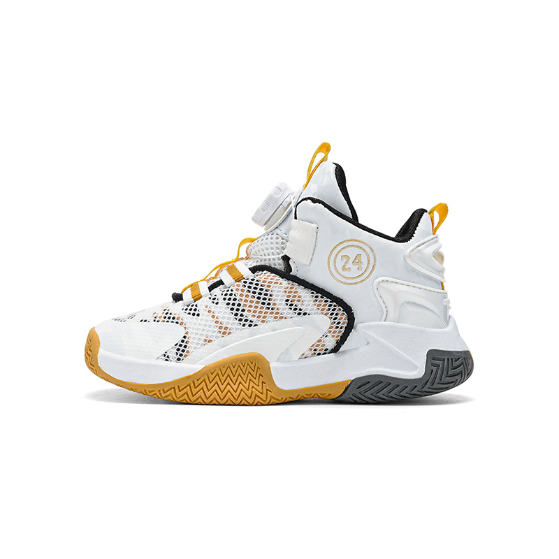 

Антискользящие износостойкие баскетбольные кроссовки Mid Top для детей Moffett, белый