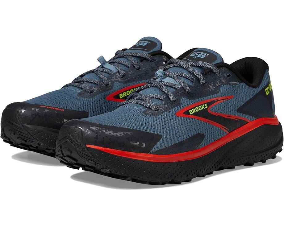 

Кроссовки Brooks Divide 5, цвет Citadel/Ebony/Lime