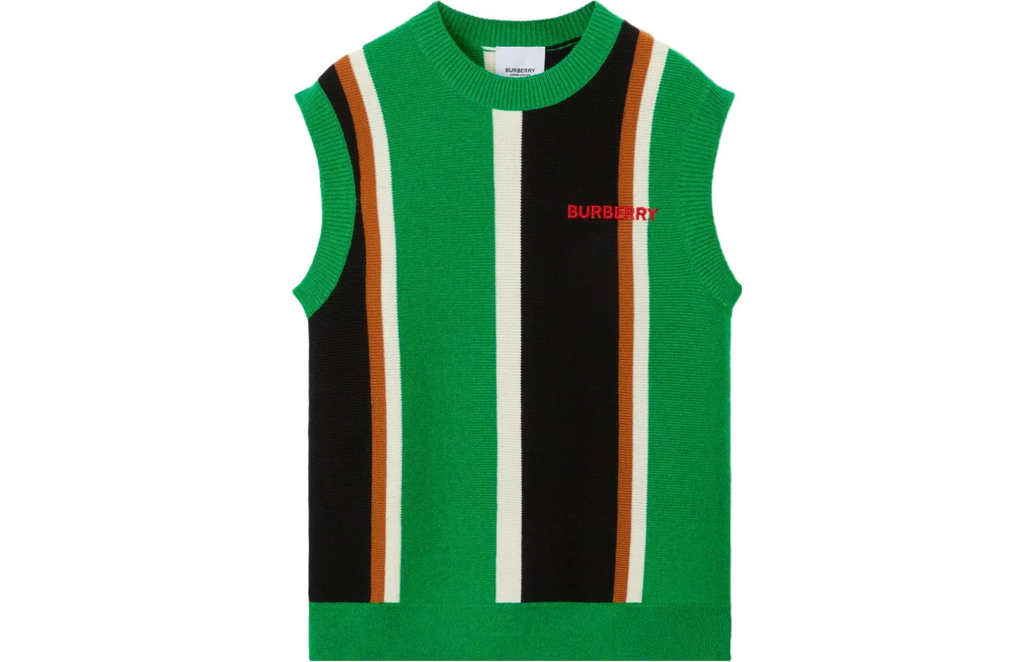 Детский жилет с круглым вырезом Burberry, Pin Oak Green