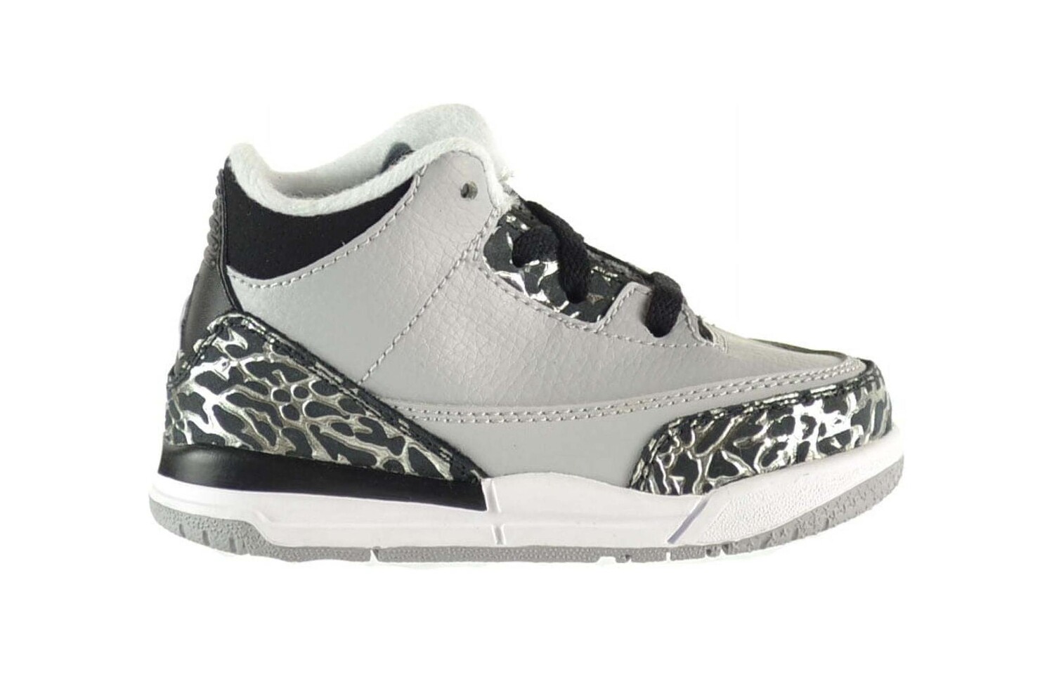 Кроссовки Air Jordan 3 Toddler Shoes TD Mid-top Wolf Gray, цвет Wolf Gray — фото 2