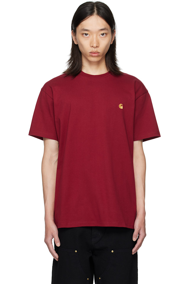 

Carhartt Work In Progress Красная футболка с изображением погони