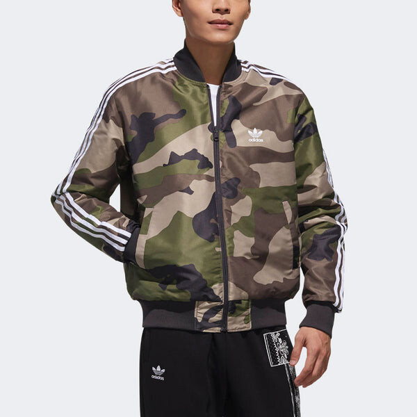 Куртка adidas originals REV Jacket Camouflage reversible Sports Black, черный — фото 3