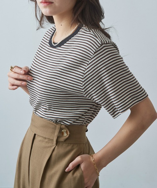 

Футболка с коротким рукавом, ребристая отделка, бренд Miller