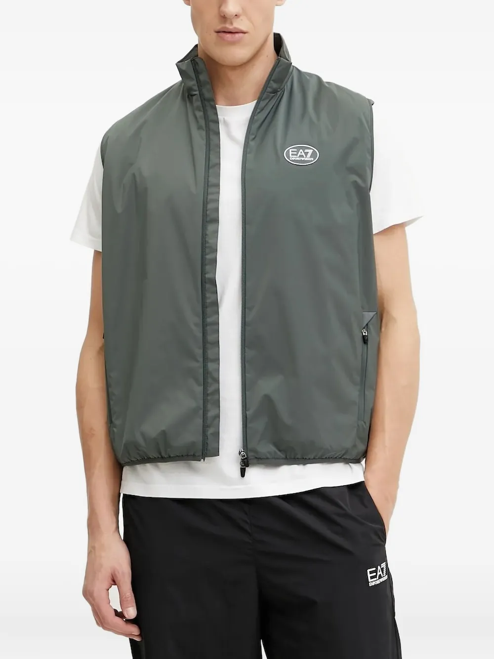 

Куртка на молнии с нашивкой-логотипом Ea7 Emporio Armani, зеленый