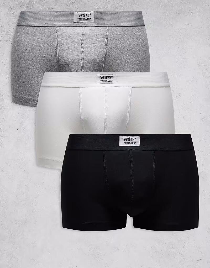 

ASOS DESIGN, набор из 3 трусов-боксеров разных цветов с накладным поясом