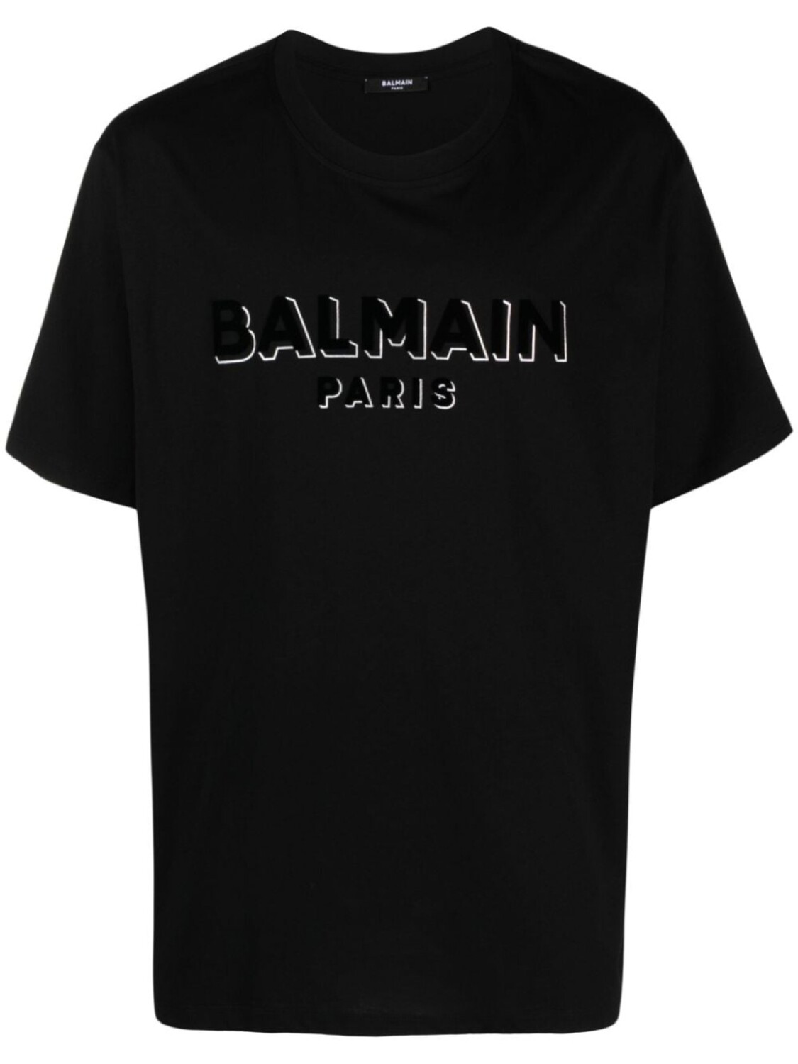 

Balmain футболка с фактурным логотипом, черный