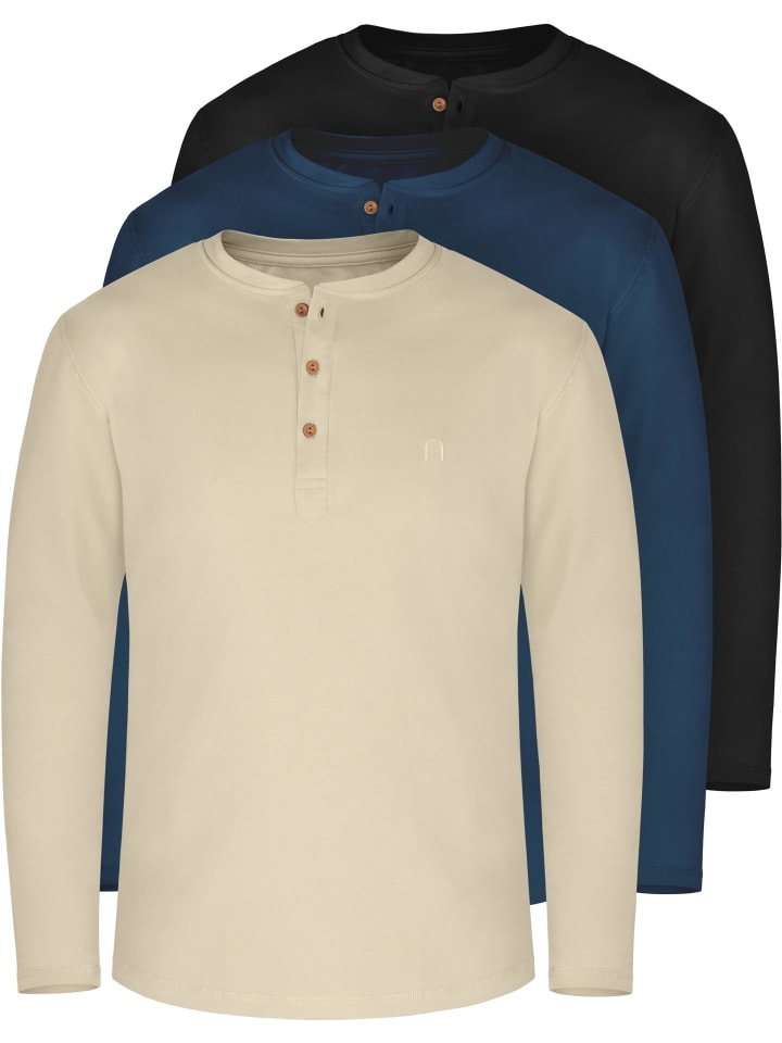 

Normani Рубашка 2 x Thermooberteil Langarm Shirt Skiunterwäsche für Damen in Schwarz/Orange