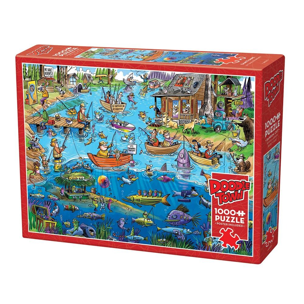 

Пазл Cobble Hill DoodleTown: Gone Fishing 1000 шт. Outset Media, мультиколор