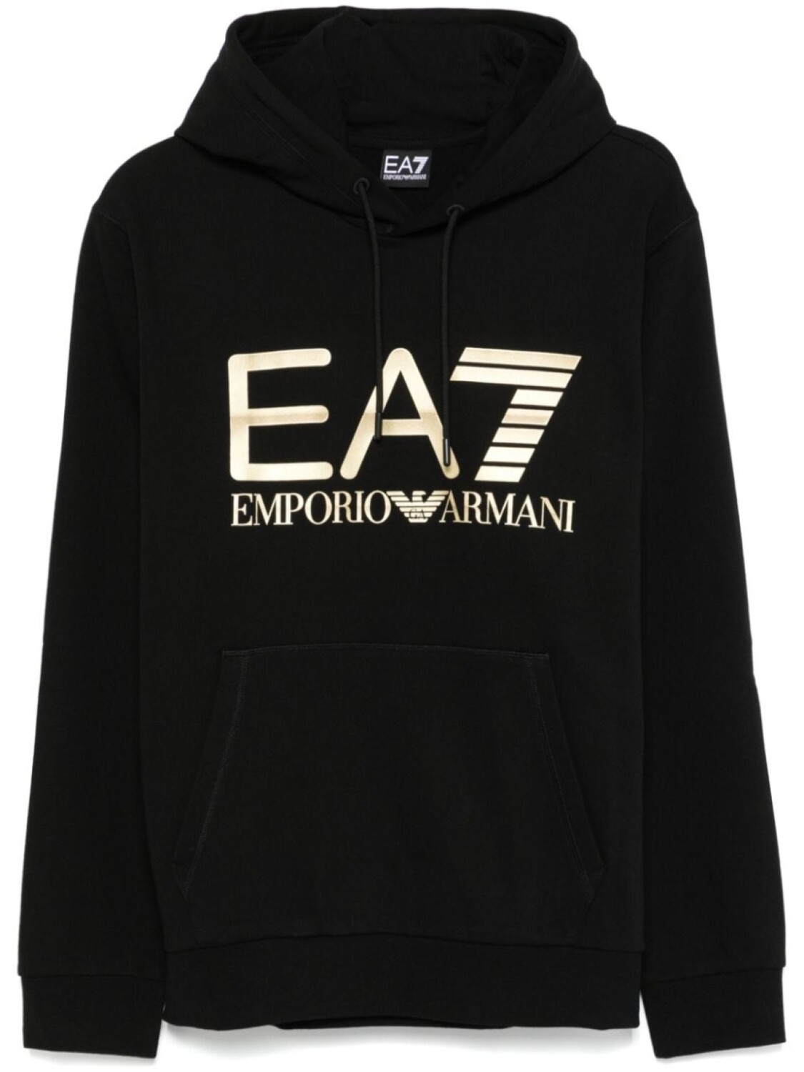 

Толстовка с капюшоном и принтом логотипа Ea7 Emporio Armani, черный
