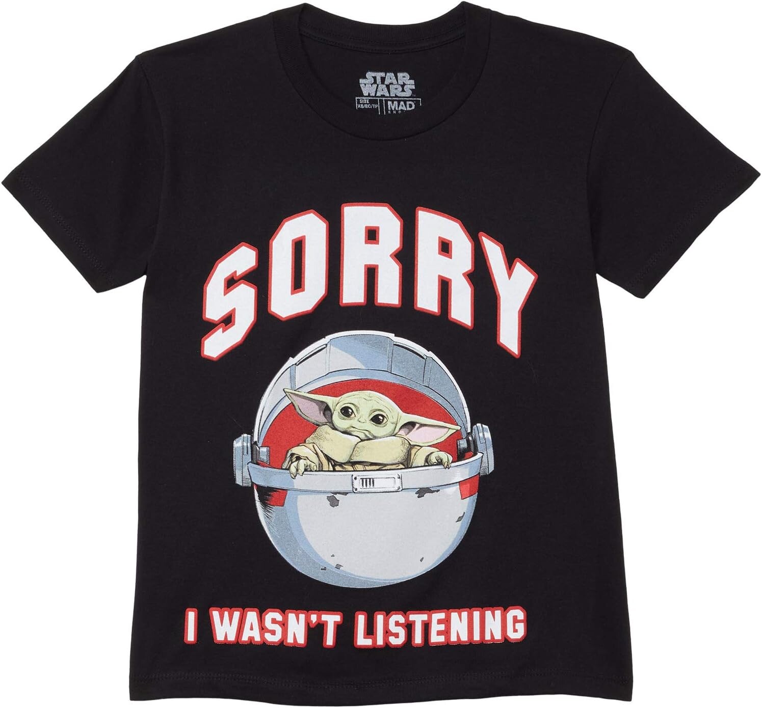

Футболка Mad Engine Kids Baby Yoda Tee Shirt, цвет Black/Puff Ink