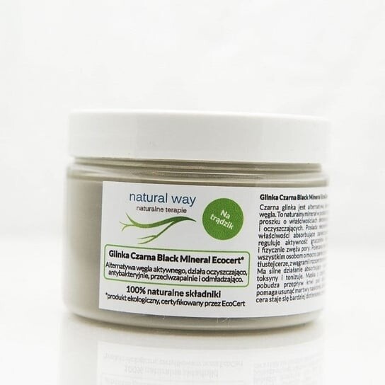 

Черная минеральная глина Ecocert - 150 г Natural Way -