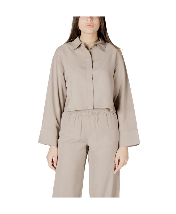 

Элегантная блузка из бежевой вискозы Only, бежевый