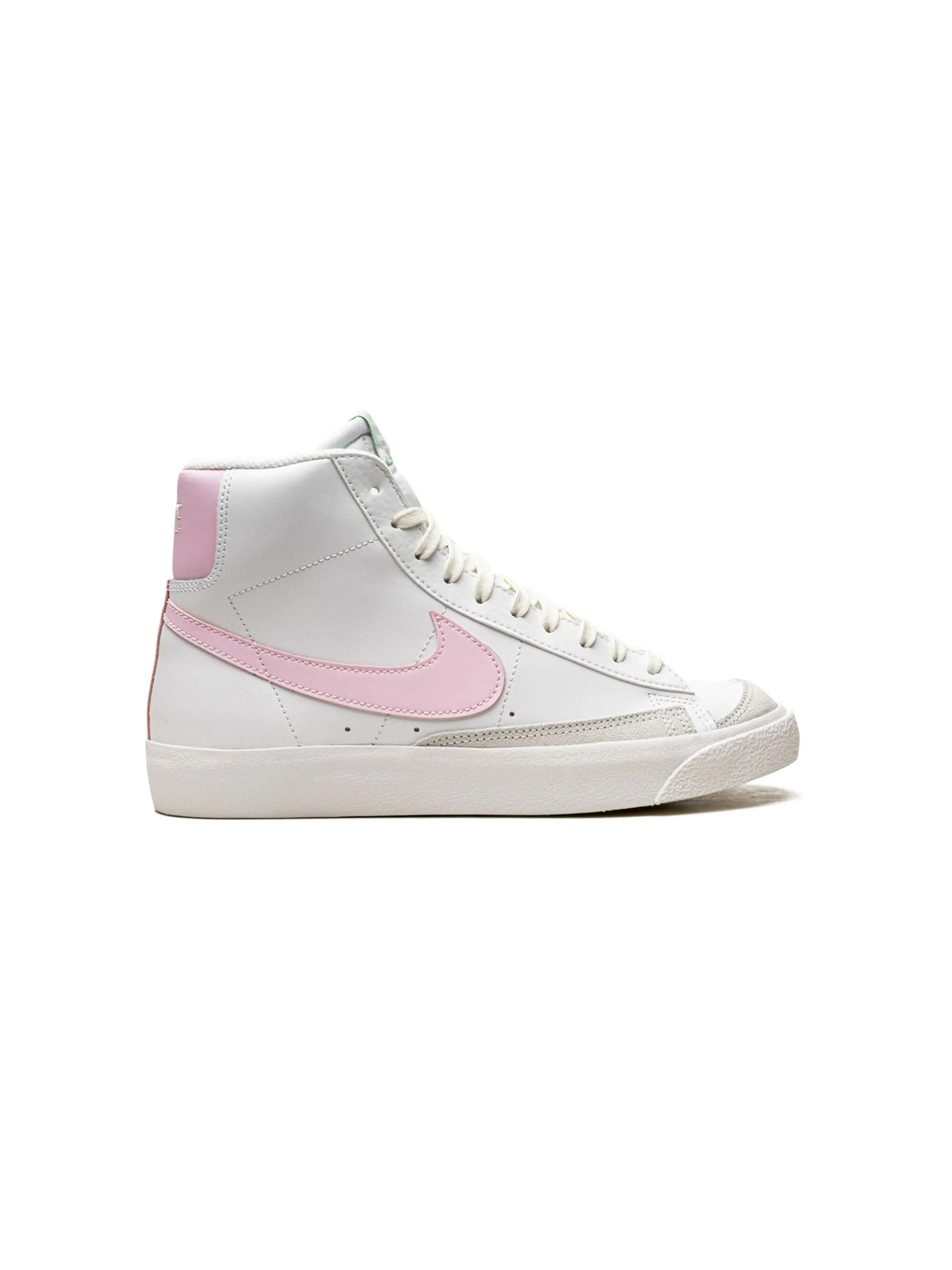 Высокие кеды Blazer Mid 77 White/Pink Nike Kids, белый — фото 2
