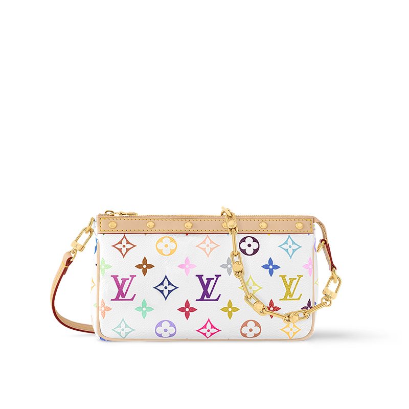 

LOUIS VUITTON Сумка-кошелек Takashi Murakami белая разноцветная