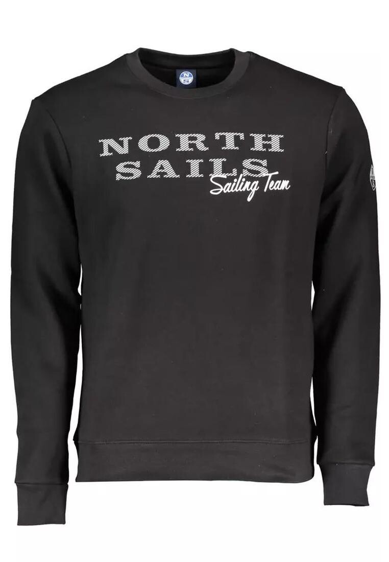 

Свитер с хлопковым логотипом North Sails, черный