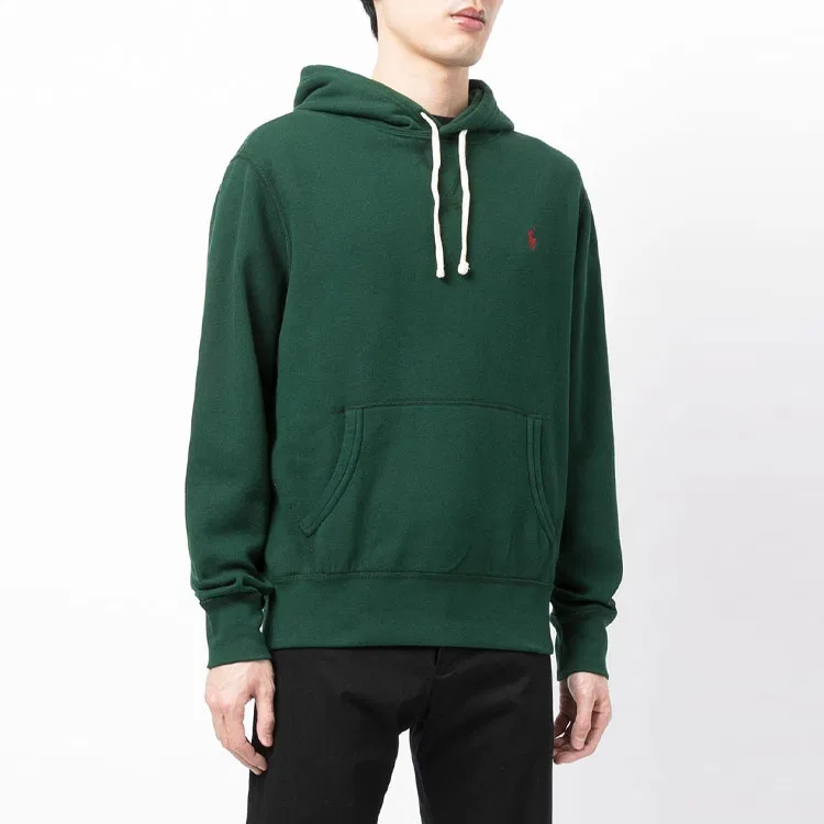 Толстовка с капюшоном на шнурке с патчем логотипа Polo Ralph Lauren, Green — фото 4