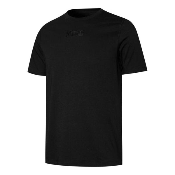 

Футболка modern basics tee logo embroidery sport round neck short sleeves t shirt black Puma, черный