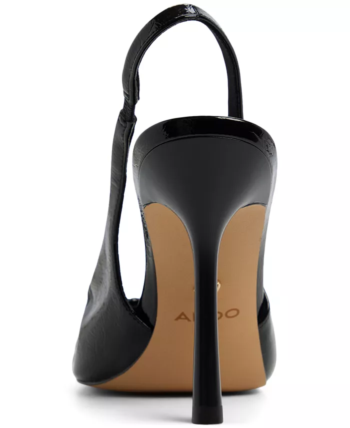 Женские туфли-лодочки Mystie с острым носом и ремешком на щиколотке Aldo, черный — фото 3