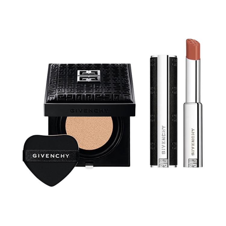 

Звездный мягкий свет бархатная помада наборы для макияжа легко растушевывающаяся клейкая Givenchy, air cushions #n95+satin lipstick #114