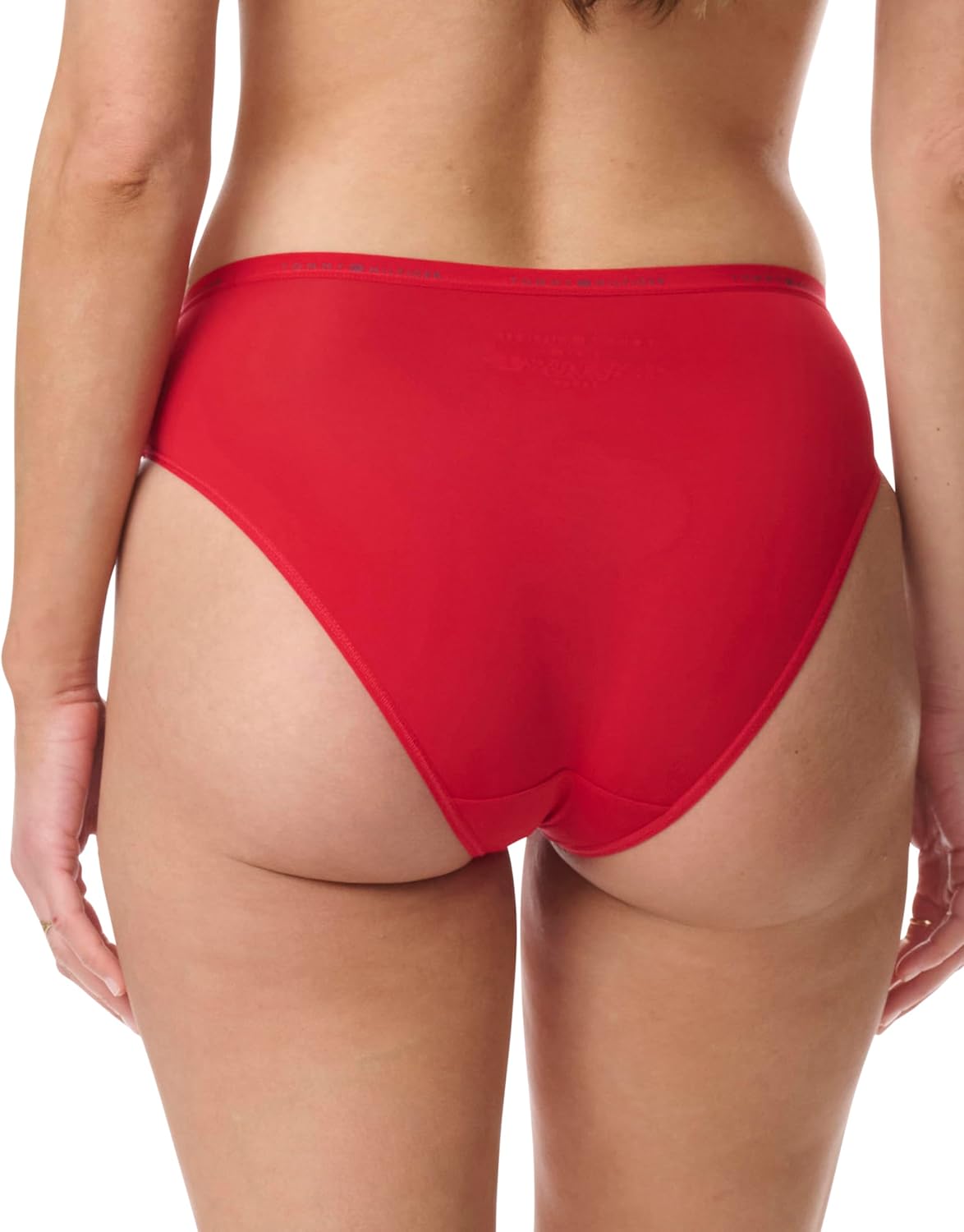 Комплект из 6 женских микро-бикини с логотипом Tommy Hilfiger, Tango Red/Micro Chip/Black — фото 4