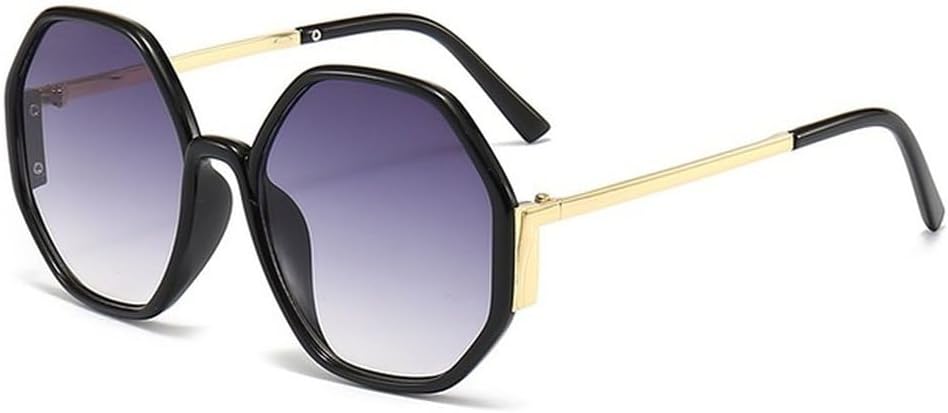 

Солнцезащитные очки Hexagon для женщин, солнцезащитные очки неправильной формы для мужчин, очки для вождения и рыбалки, защита от УФ-излучения UV400, класса люкс TVTBBVV, Black