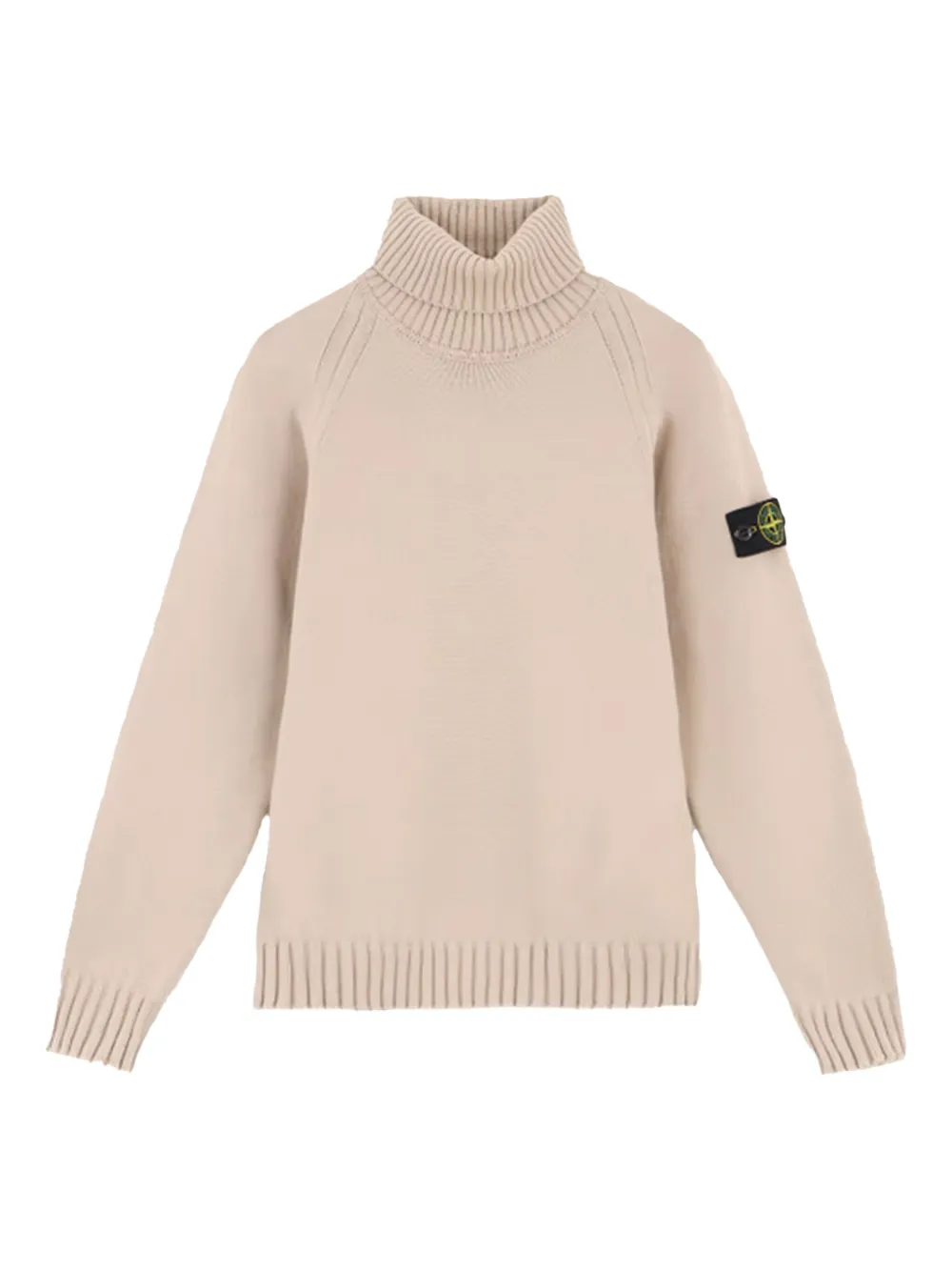 

Свитер с высоким воротником и нашивкой-логотипом Stone Island Junior, нейтральный