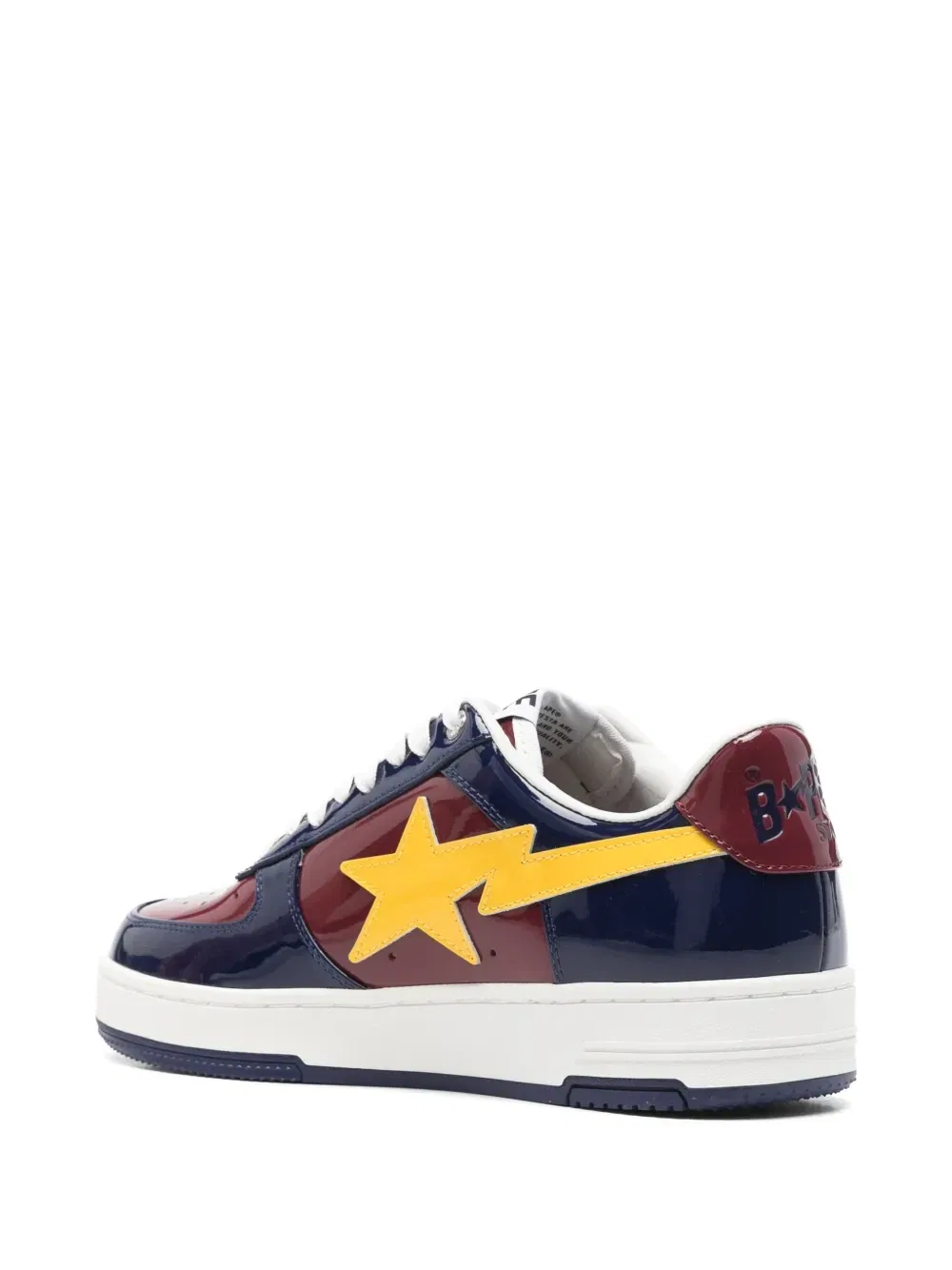 Кроссовки Bape Sta на шнуровке A BATHING APE, красный — фото 3