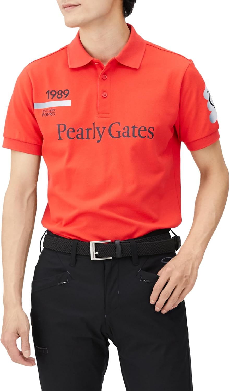

Мужская поло-рубашка PEARLY GATES с коротким рукавом (влагоотводящая, быстросохнущая, пике) / для гольфа / 053-4160301, красный
