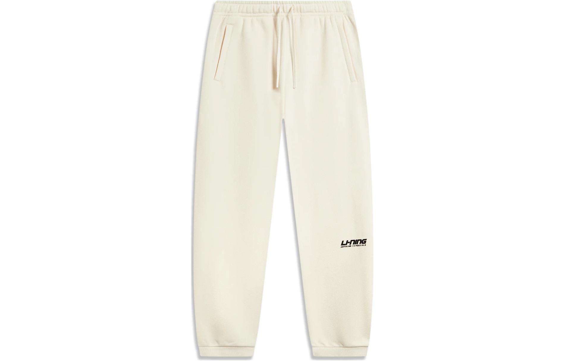 

Трикотажные спортивные штаны LiNing Sports Life Collection мужские экрю
