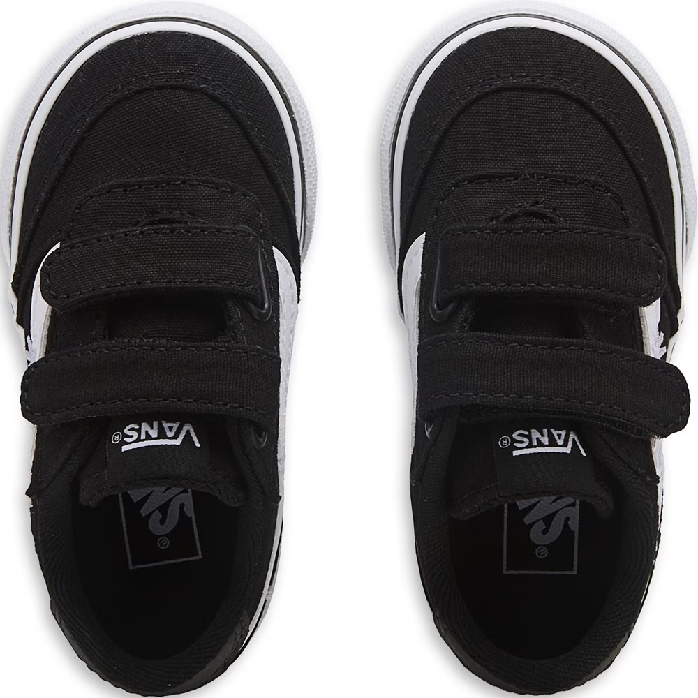 Детские кроссовки бруклинский низкий топ Vans, black/embroidery — фото 4