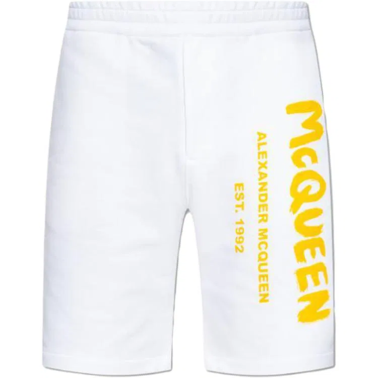 Шорты повседневные белые Alexander McQueen