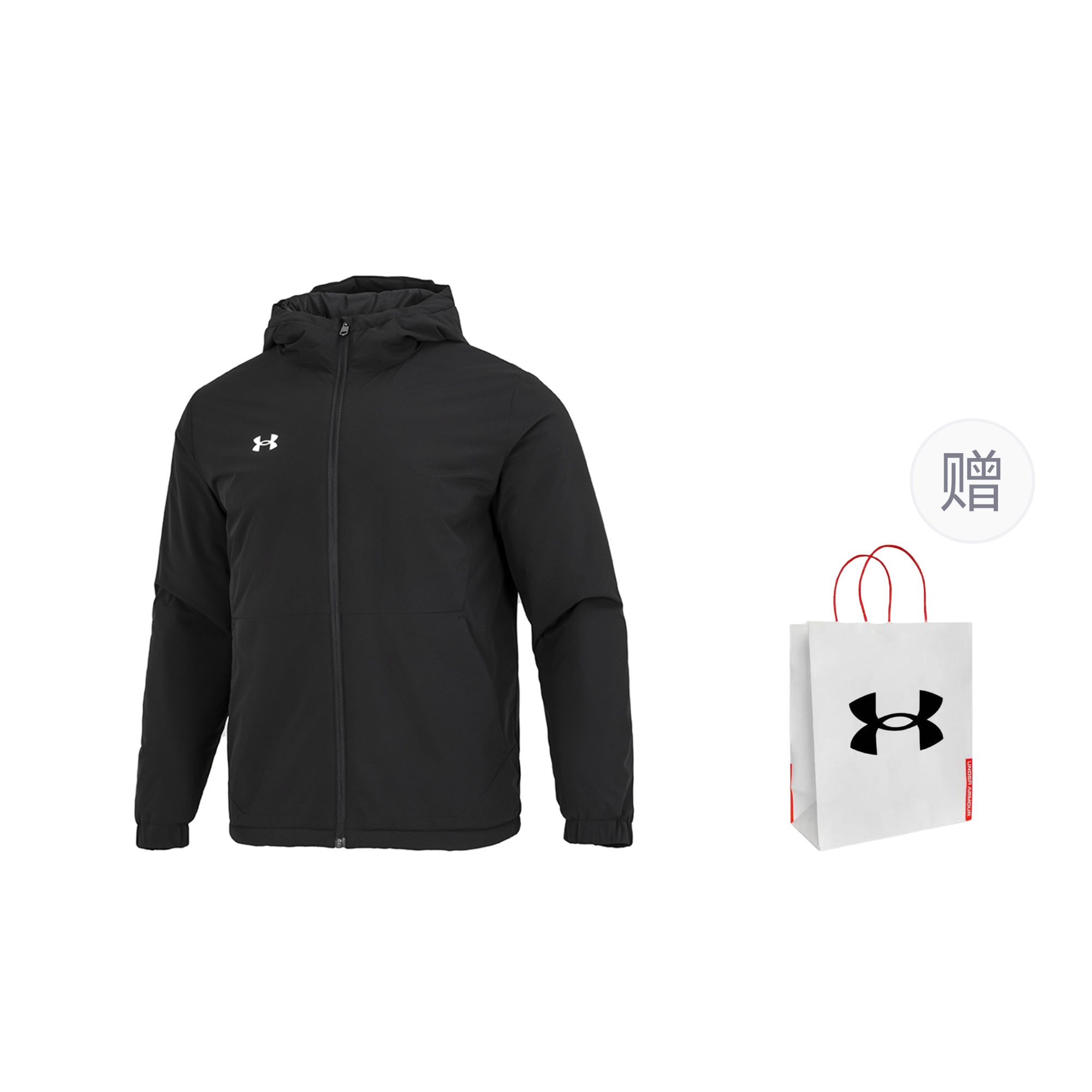 

Пуховик мужской черный с сумкой для покупок Under Armour, черный (включая сумку для покупок)