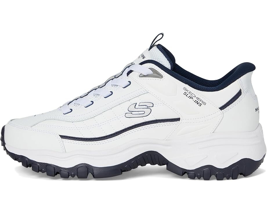 Кроссовки SKECHERS Afterburn E'Lite Grill Corporal Hands Free Slip-In, цвет White/Navy — фото 4