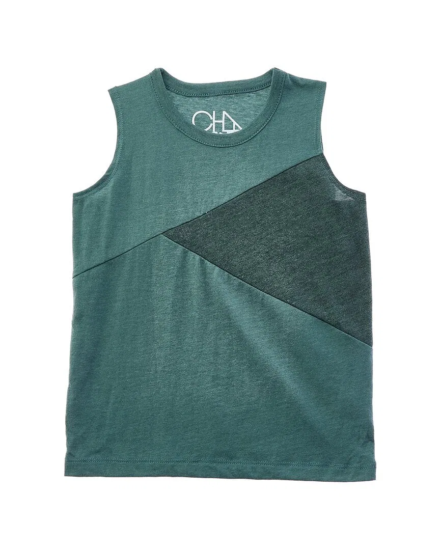 Майка Chaser Jersey Blocked Muscle Tank Top, зеленый