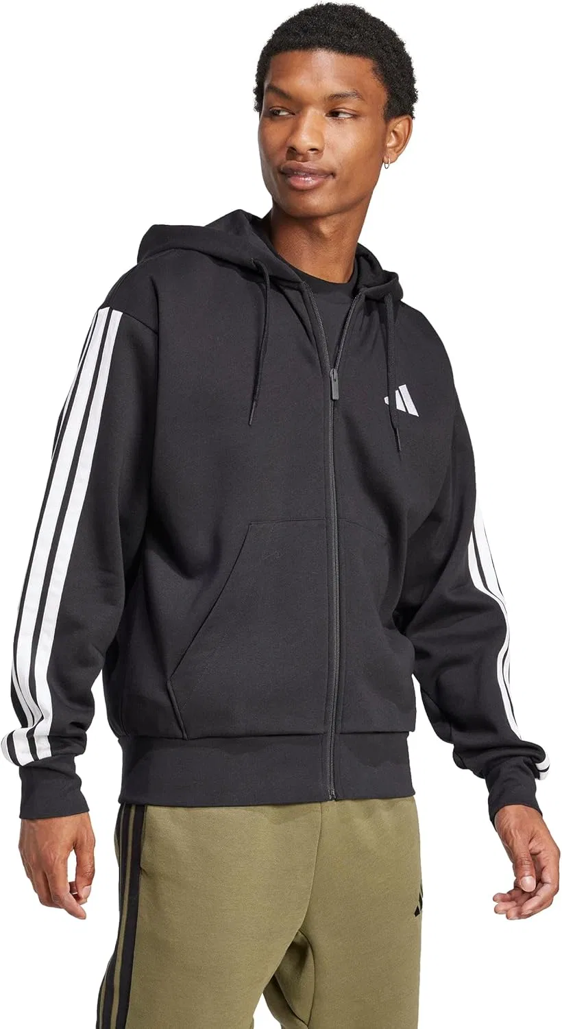 Толстовка adidas с капюшоном, черный/белый — фото 3