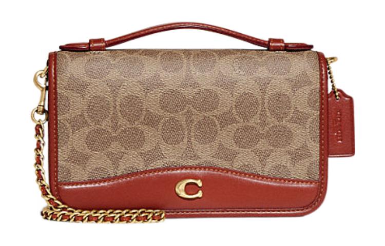 

COACH Сумка Bea PVC Handbag, сумка на плечо, сумка Trumpets, женская, серо-коричневая