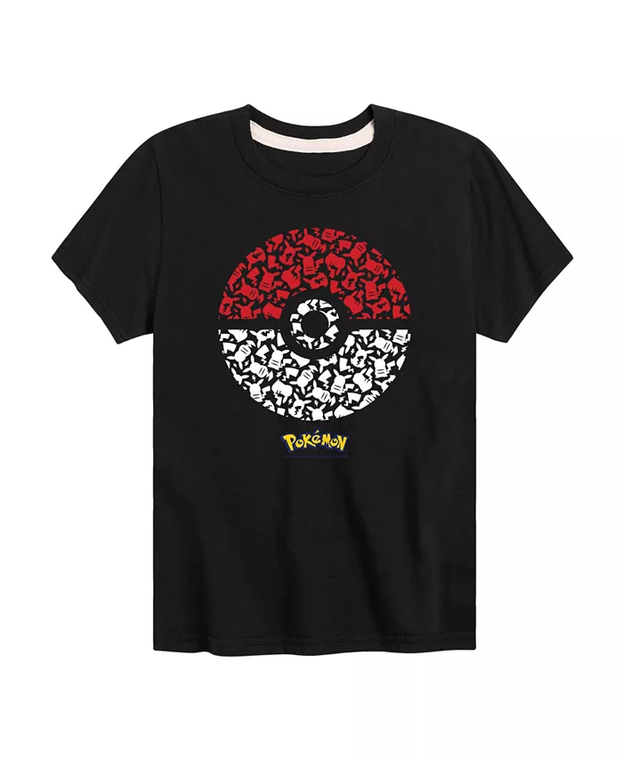 

Футболка для мальчиков с принтом Poké Ball, коллекция Pokémon Pokemon, черный