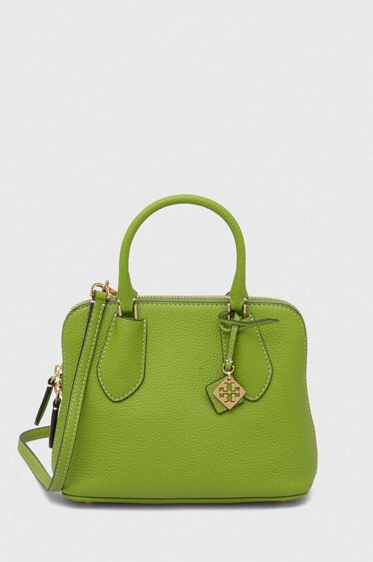 

Миниатюрная кожаная сумка Pebbled Swing Tory Burch, зеленый