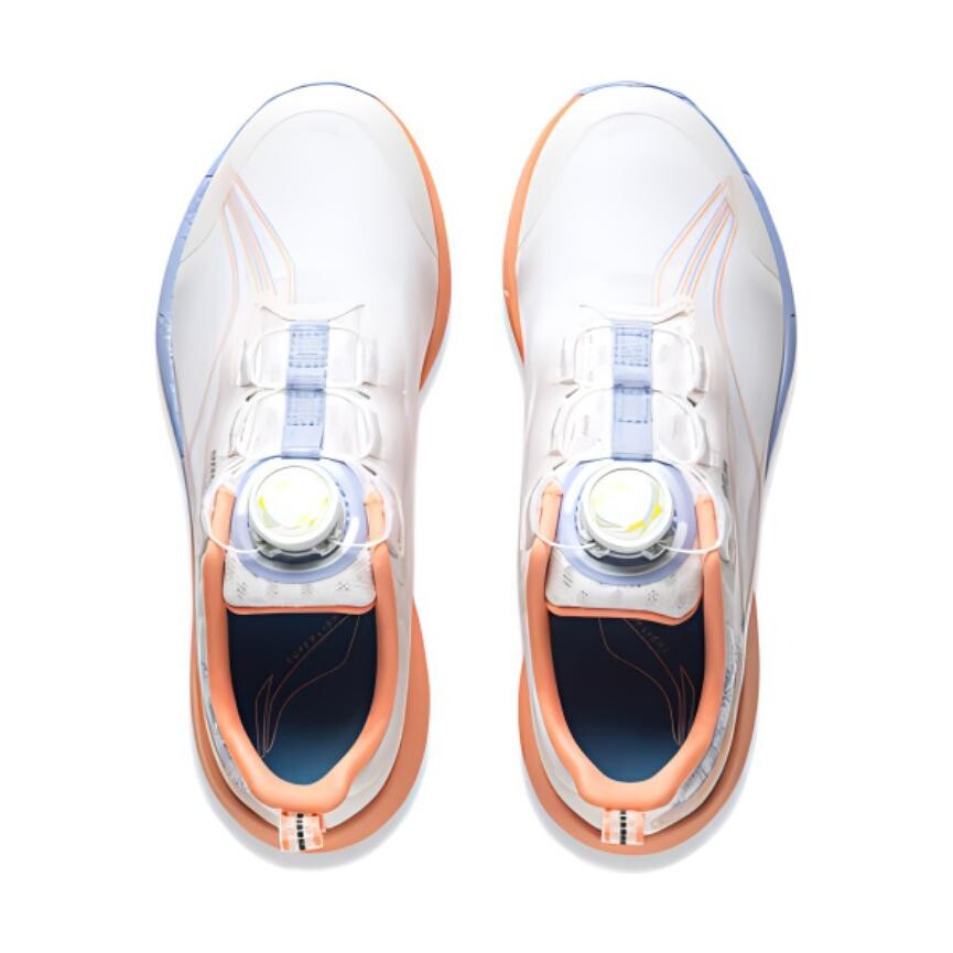 Суперлегкие 21 детские кроссовки GS Low-top Standard белые/персиковые пудровые Lining Young, белый — фото 4