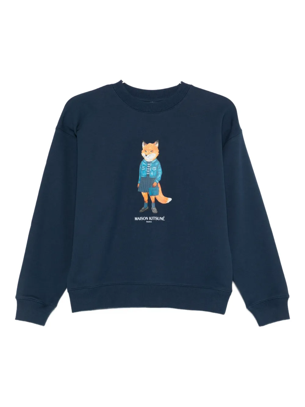 

Толстовка Dressed Fox с принтом Maison Kitsuné, синий